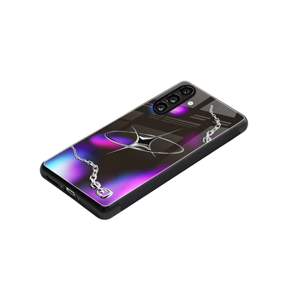 Star Luxe stylish phone case for samsung galaxy a55 5g | glossy glass and slim fit