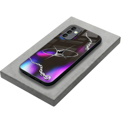 Star Luxe stylish phone case for samsung galaxy m14 5g | glossy glass and slim fit