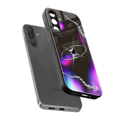 Star Luxe sleek samsung galaxy m56 5g cover with tempered glass back and TPU edges