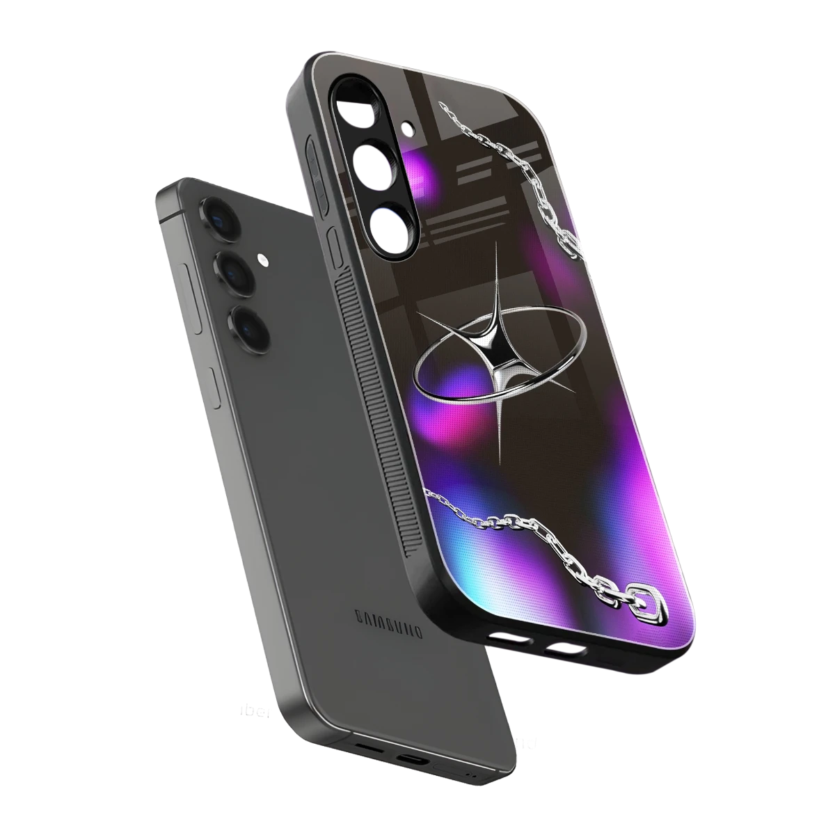 Star Luxe sleek samsung galaxy s24 cover with tempered glass back and TPU edges