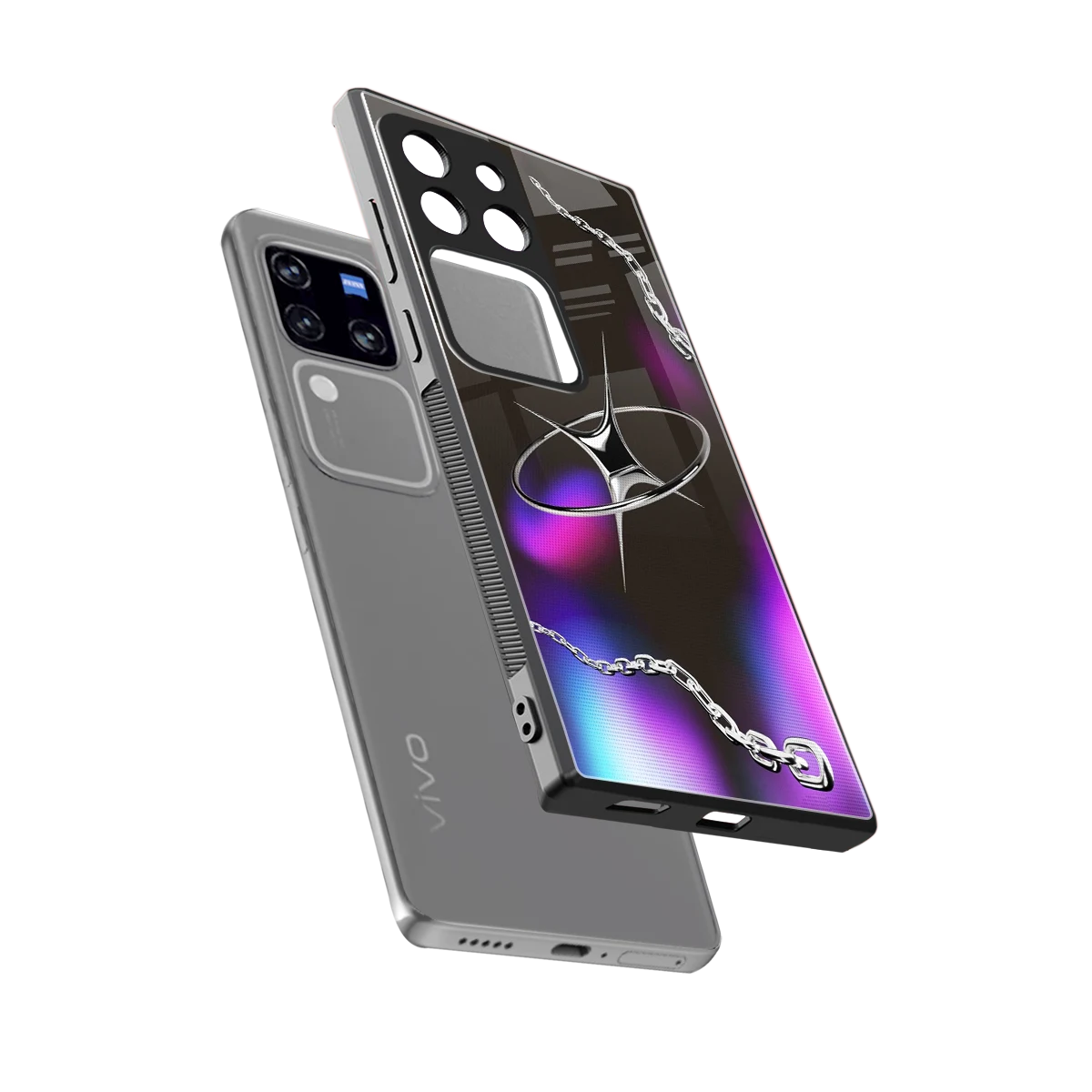 Star Luxe sleekvivo v30 pro cover with tempered glass back and TPU edges