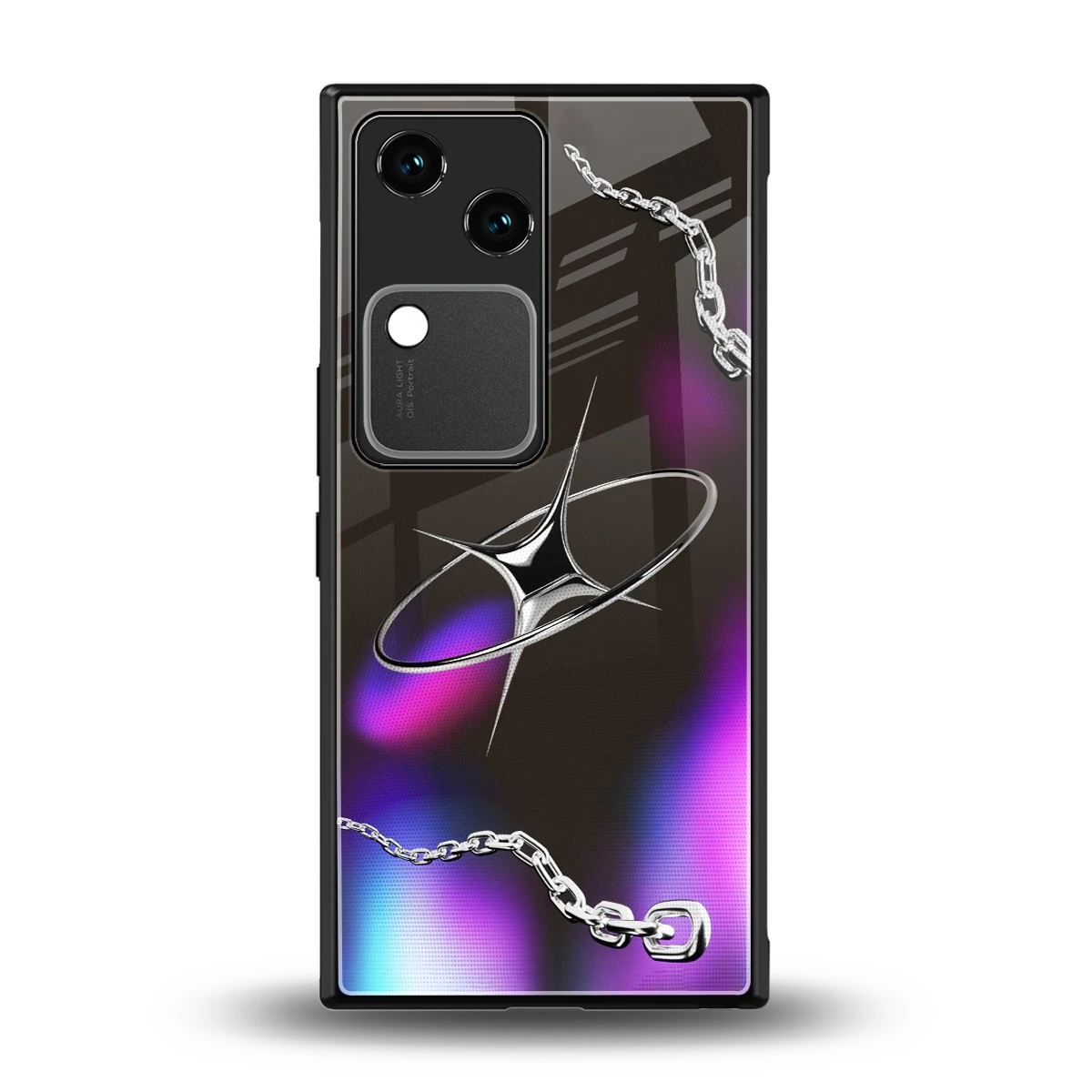 Star Luxe back phone cover | glass case for vivo v30