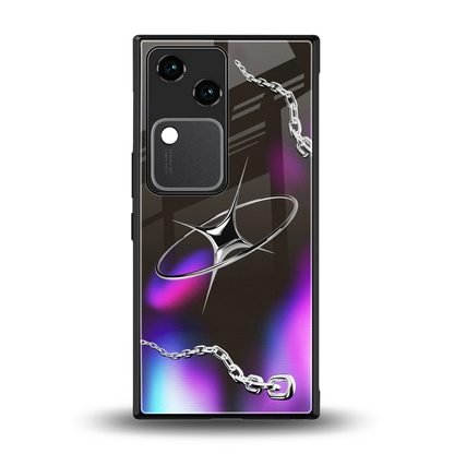 Star Luxe back phone cover | glass case for vivo v30
