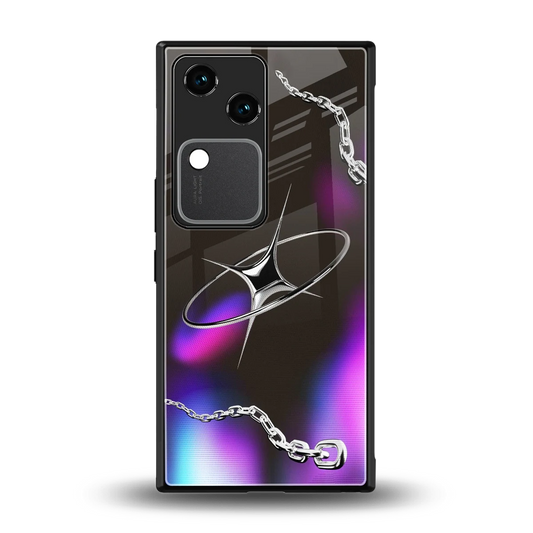 Star Luxe back phone cover | glass case for vivo v30
