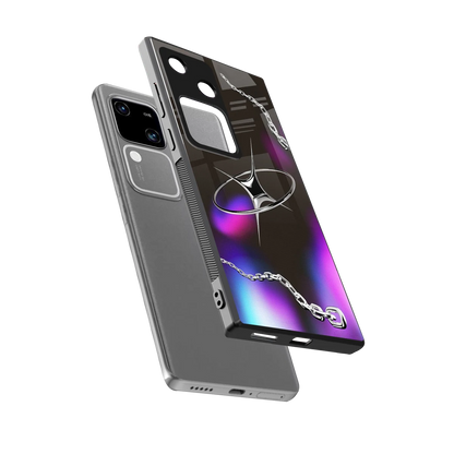 Star Luxe sleek vivo v30 cover with tempered glass back and TPU edges