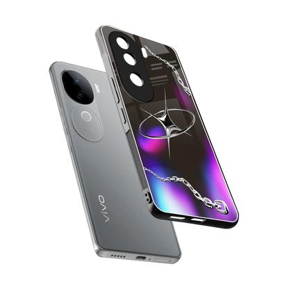 Star Luxe sleek vivo v40e cover with tempered glass back and TPU edges