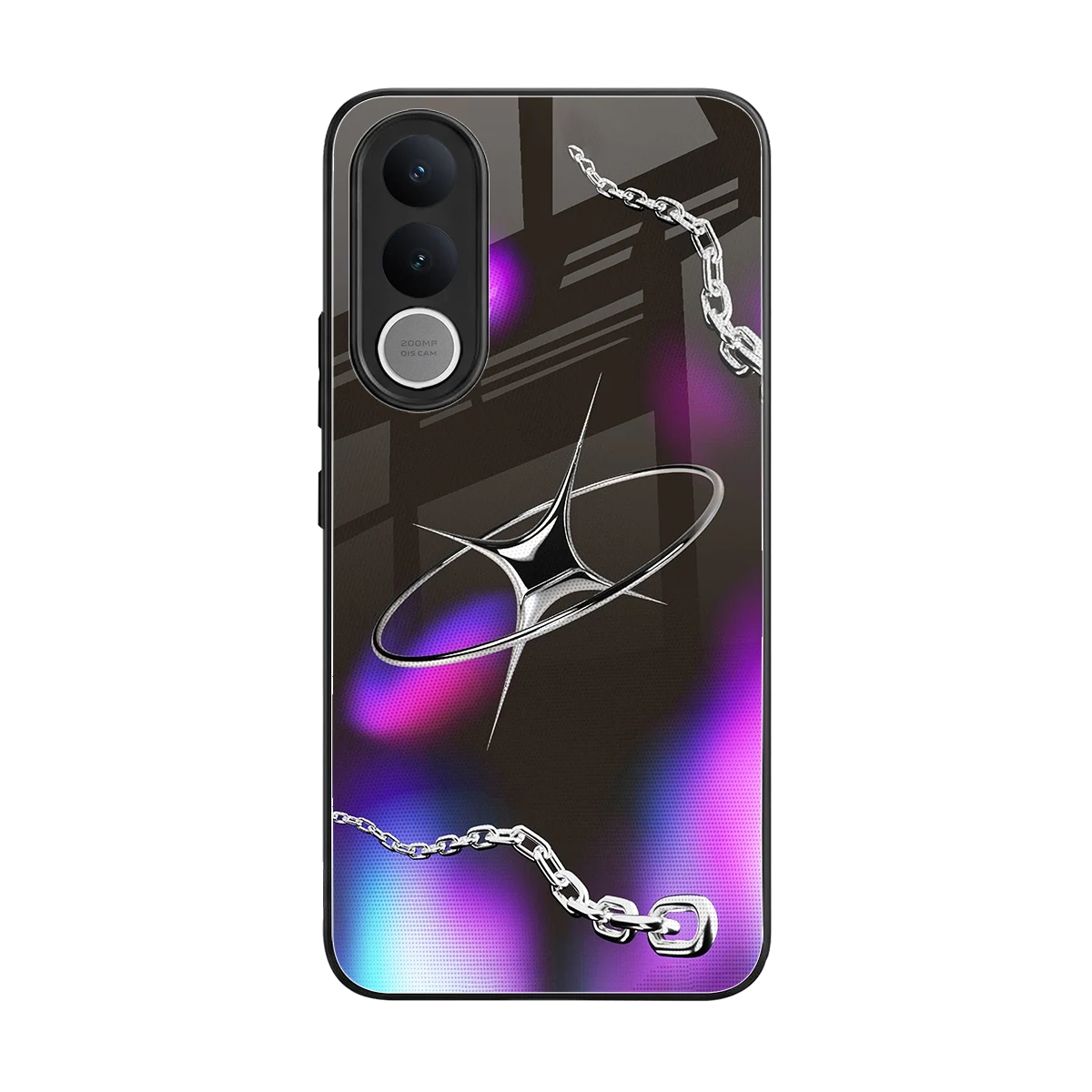 Star Luxe back phone cover | glass case for vivo v70 fe