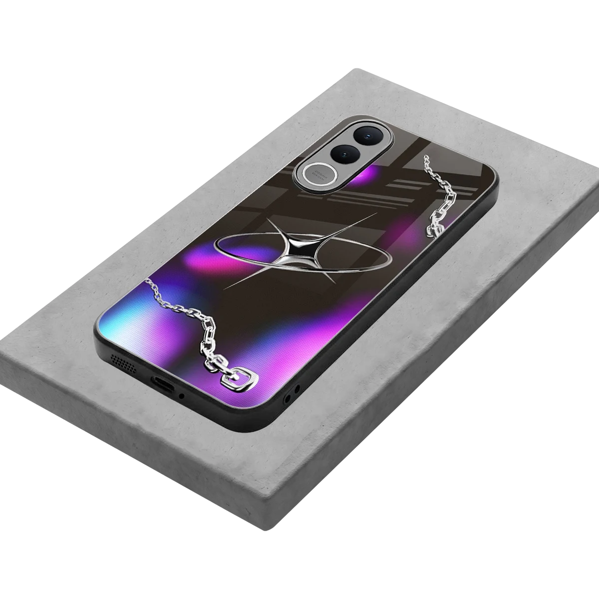 Star Luxe stylish phone case for vivo v70 fe | glossy glass and slim fit