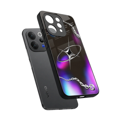 Star Luxe sleek vivo v70 elite cover with tempered glass back and TPU edges