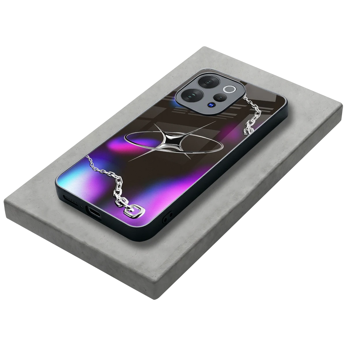 Star Luxe stylish phone case for vivo v70 | glossy glass and slim fit