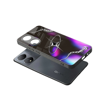 Star Luxe sleek Vivo-y100 cover with tempered glass back and TPU edges