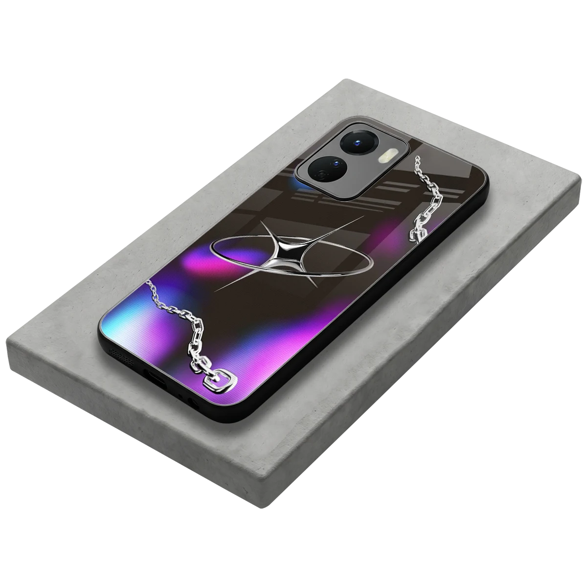 Star Luxe stylish phone case for vivo y16 | glossy glass and slim fit