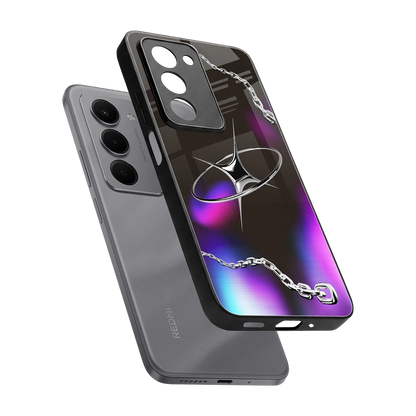 Star Luxe sleek redmi 15 5g cover with tempered glass back and TPU edges