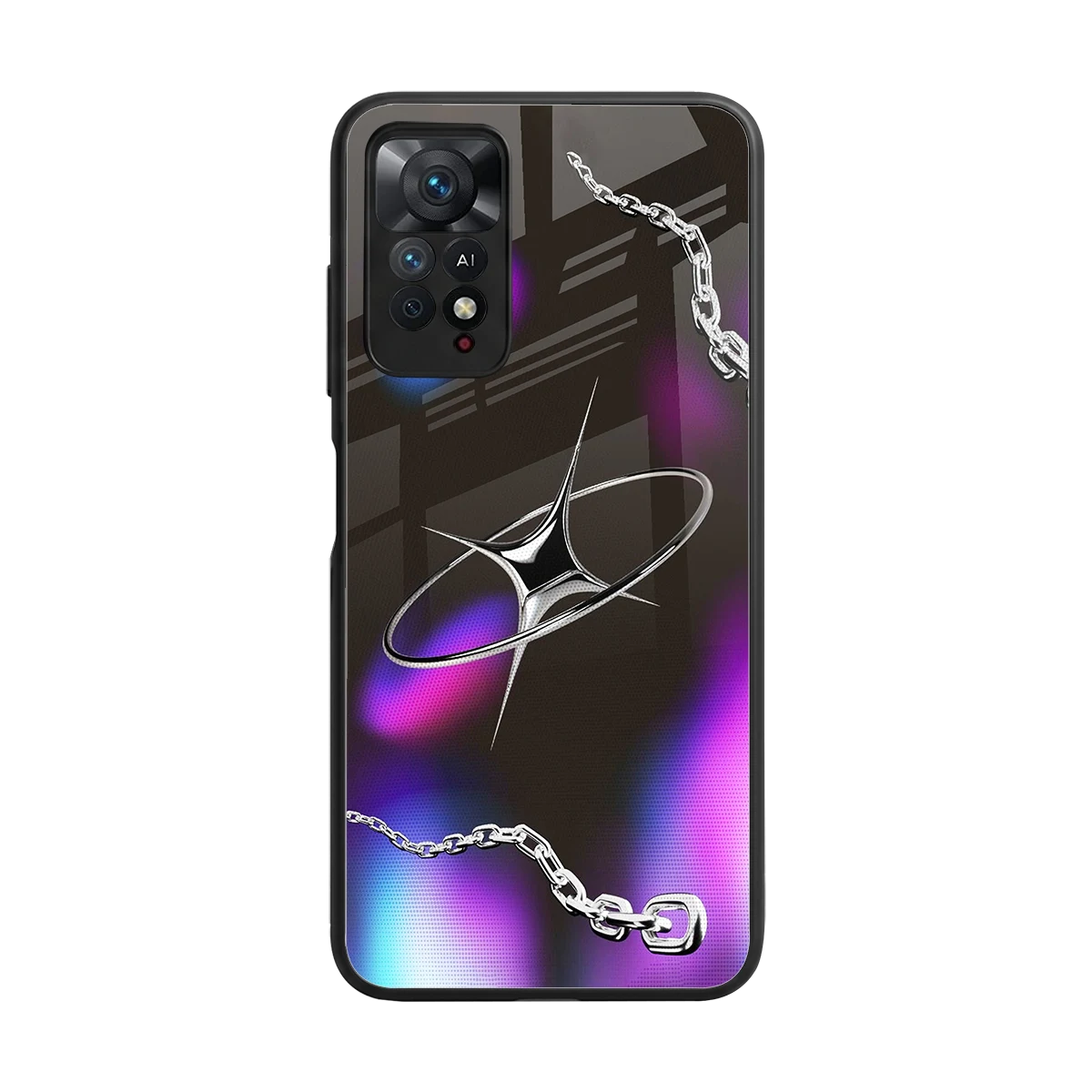 Star Luxe back phone cover | glass case for redmi note 11 pro