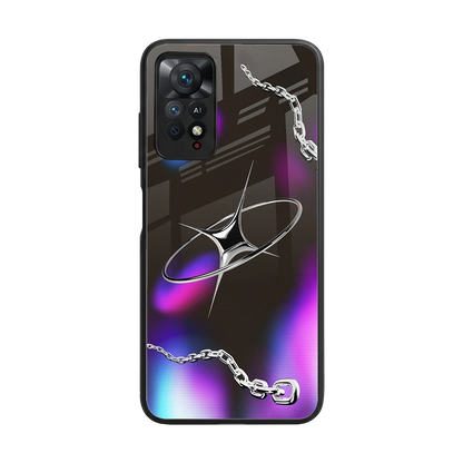 Star Luxe back phone cover | glass case for redmi note 11 pro