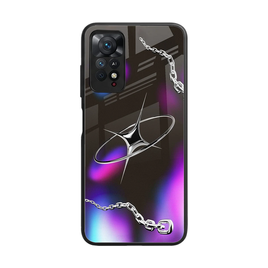 Star Luxe back phone cover | glass case for redmi note 11 pro