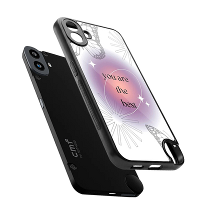 Star Power sleek cmf nothing phone 1 cover with tempered glass back and TPU edges