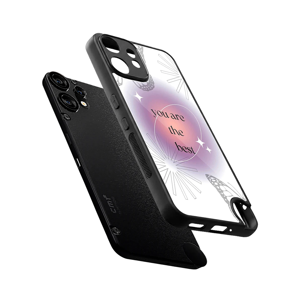Star Power sleek cmf nothing phone 2 pro cover with tempered glass back and TPU edges
