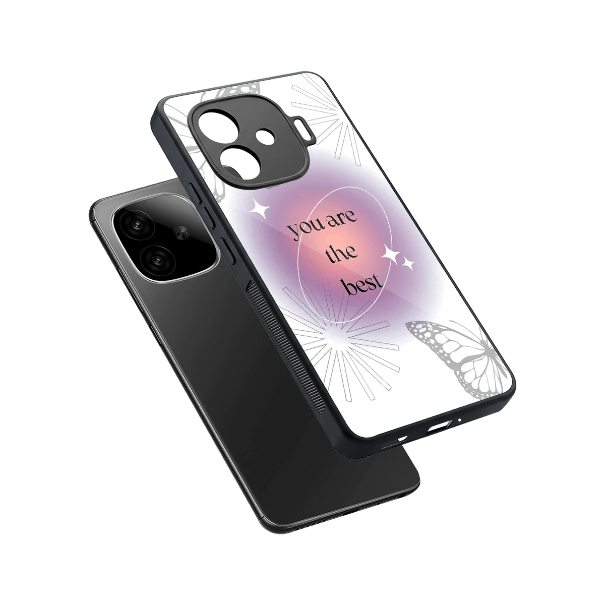 Star Power sleek iqoo neo 10r 5g cover with tempered glass back and TPU edges