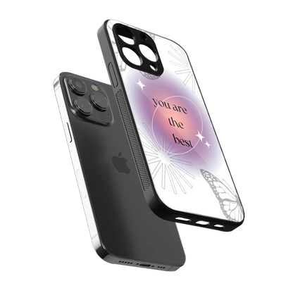 Star Power sleek iphone 13 pro max cover with tempered glass back and TPU edges