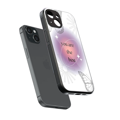 Star Power sleek iphone 13 cover with tempered glass back and TPU edges