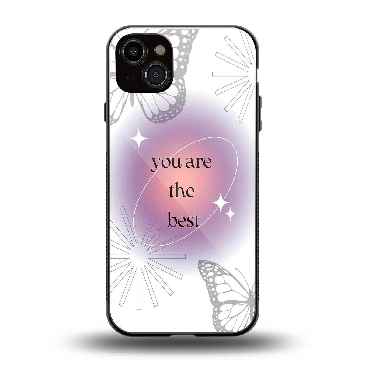 Star Power back phone cover | glass case for iphone 14 plus