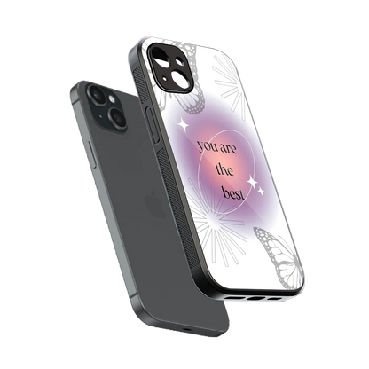 Star Power sleek iphone 14 plus cover with tempered glass back and TPU edges