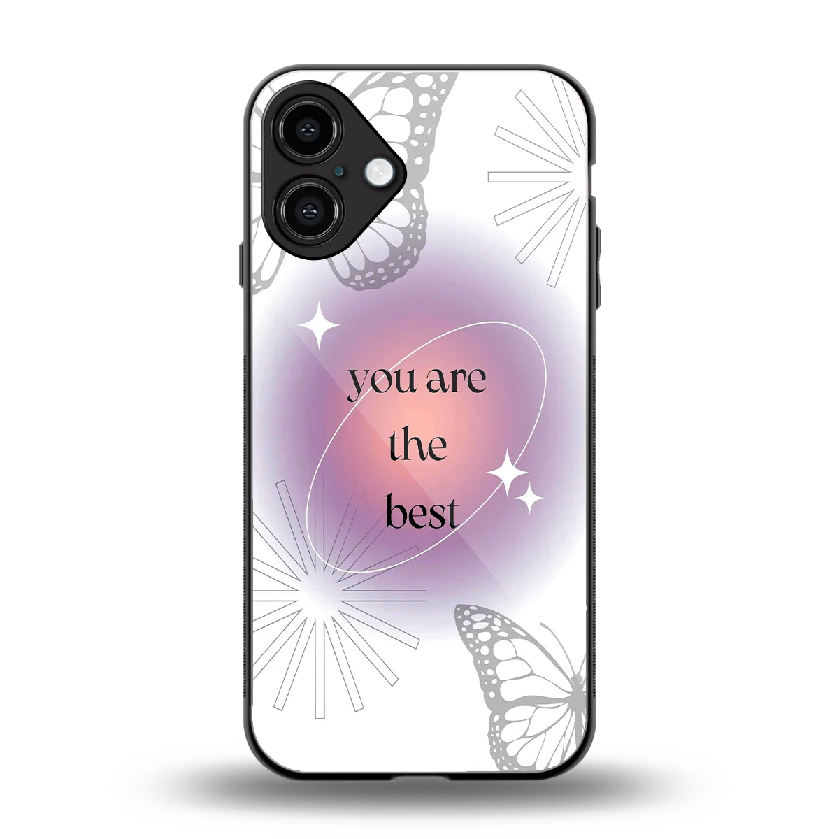 Star Power back phone cover | glass case for iphone 16 plus