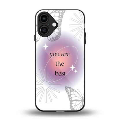 Star Power back phone cover | glass case for iphone 16 plus