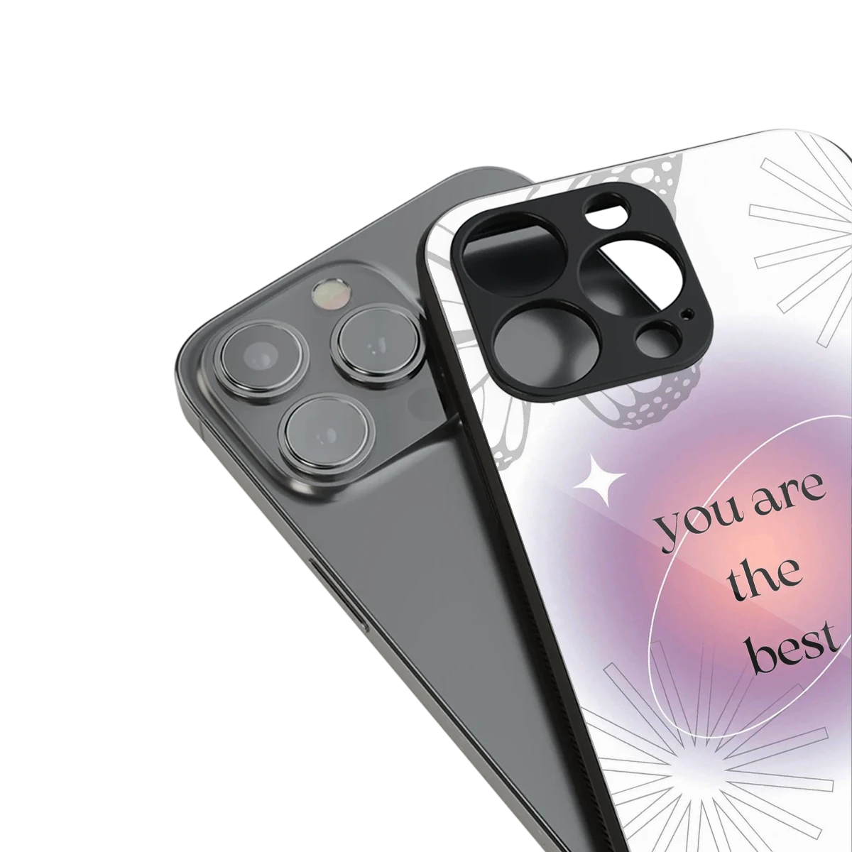 Star Power stylish phone case for iphone 16 pro max | glossy glass and slim fit