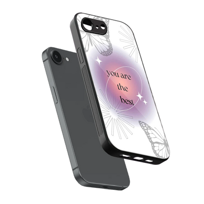 Star Power sleek iphone 16e cover with tempered glass back and TPU edges
