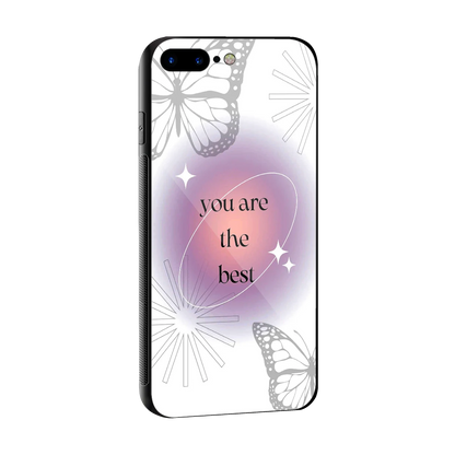 Star Power sleek iphone 8 plus cover with tempered glass back and TPU edges