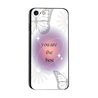 Star Power sleek iphone 7 cover with tempered glass back and TPU edges