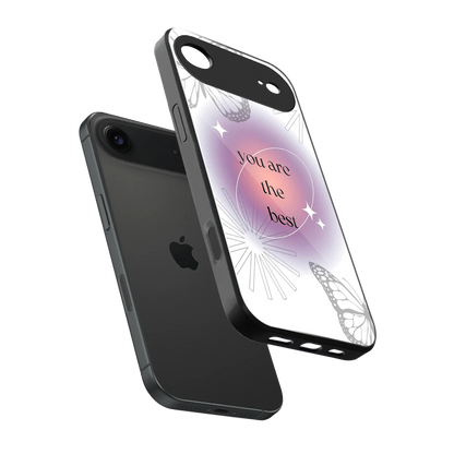 Star Power sleek iphone air cover with tempered glass back and TPU edges