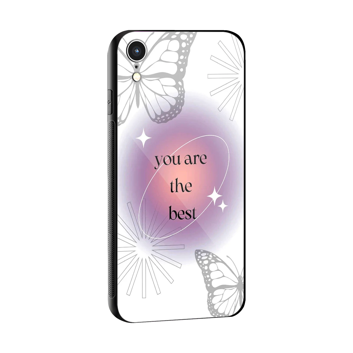 Star Power sleek iphone xr cover with tempered glass back and TPU edges