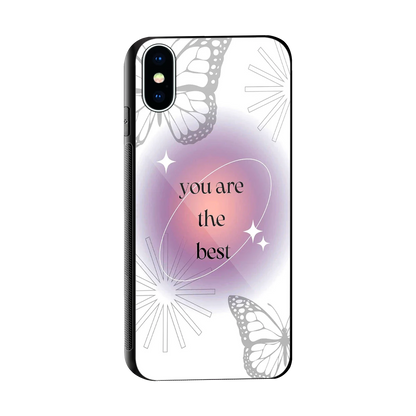Star Power sleek iphone xs cover with tempered glass back and TPU edges