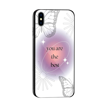 Star Power sleek iphone xs max cover with tempered glass back and TPU edges