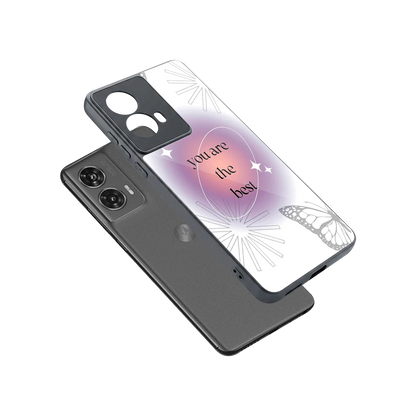 Star Power sleek motorola edge 50 fusion cover with tempered glass back and TPU edges