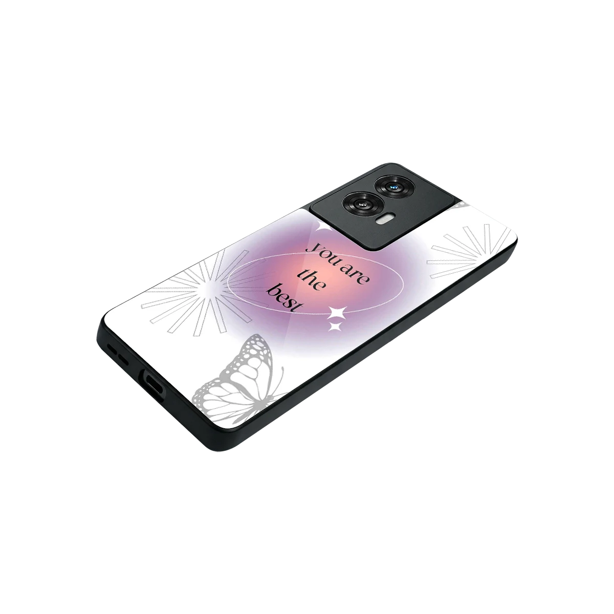 Star Power stylish phone case for motorola edge 50 fusion | glossy glass and slim fit
