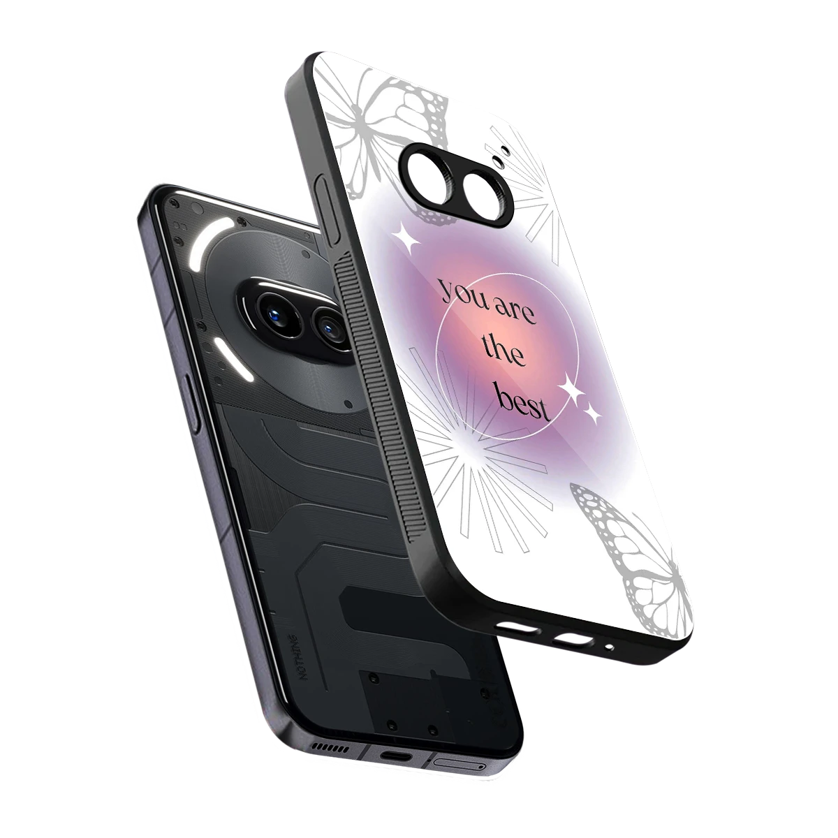 Star Power sleek nothing phone 2a cover with tempered glass back and TPU edges