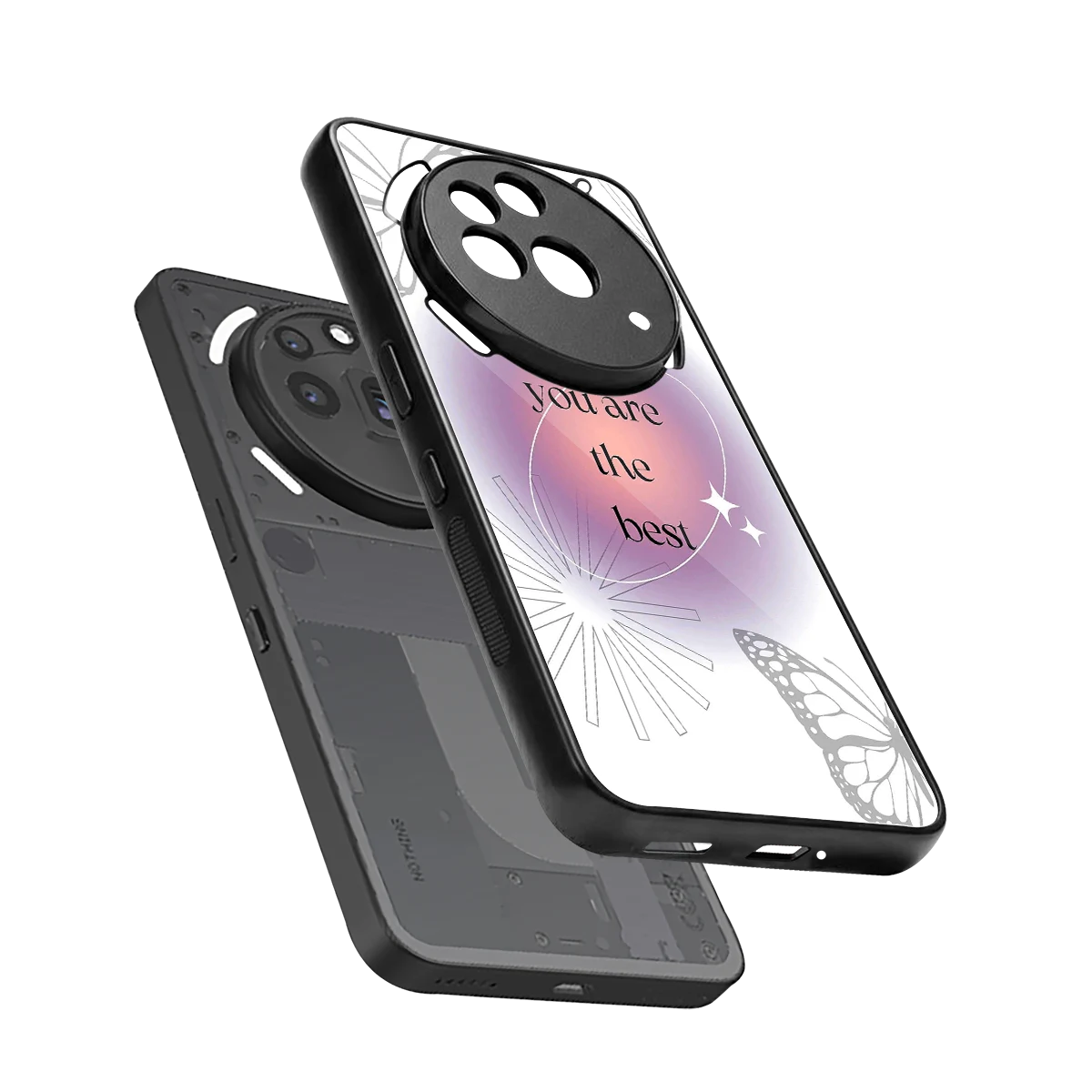 Star Power sleek nothing phone 3a pro cover with tempered glass back and TPU edges