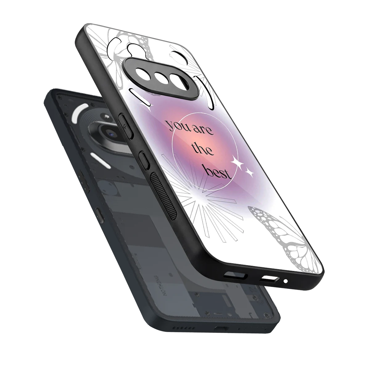 Star Power sleek nothing phone 3a cover with tempered glass back and TPU edges