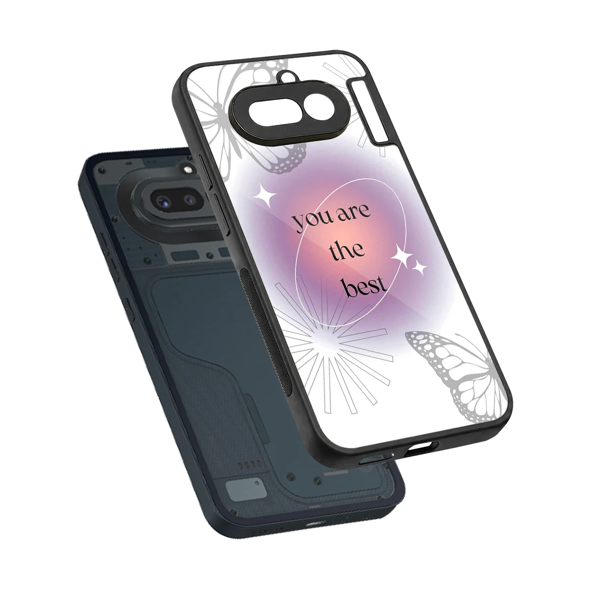 Star Power sleek nothing phone 4a cover with tempered glass back and TPU edges
