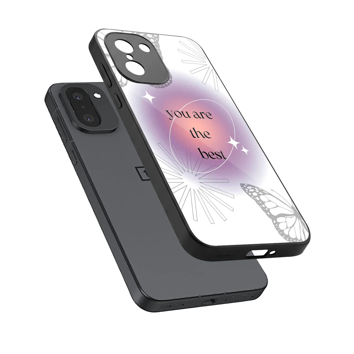 Star Power sleek oneplus 15r cover with tempered glass back and TPU edges