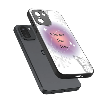 Star Power sleek oneplus 15r cover with tempered glass back and TPU edges