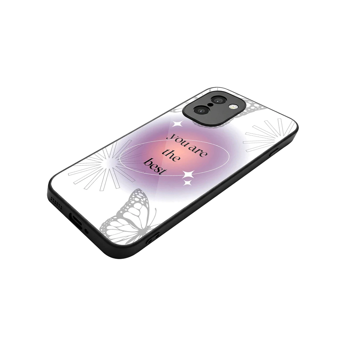 Star Power stylish phone case for oneplus 15r | glossy glass and slim fit