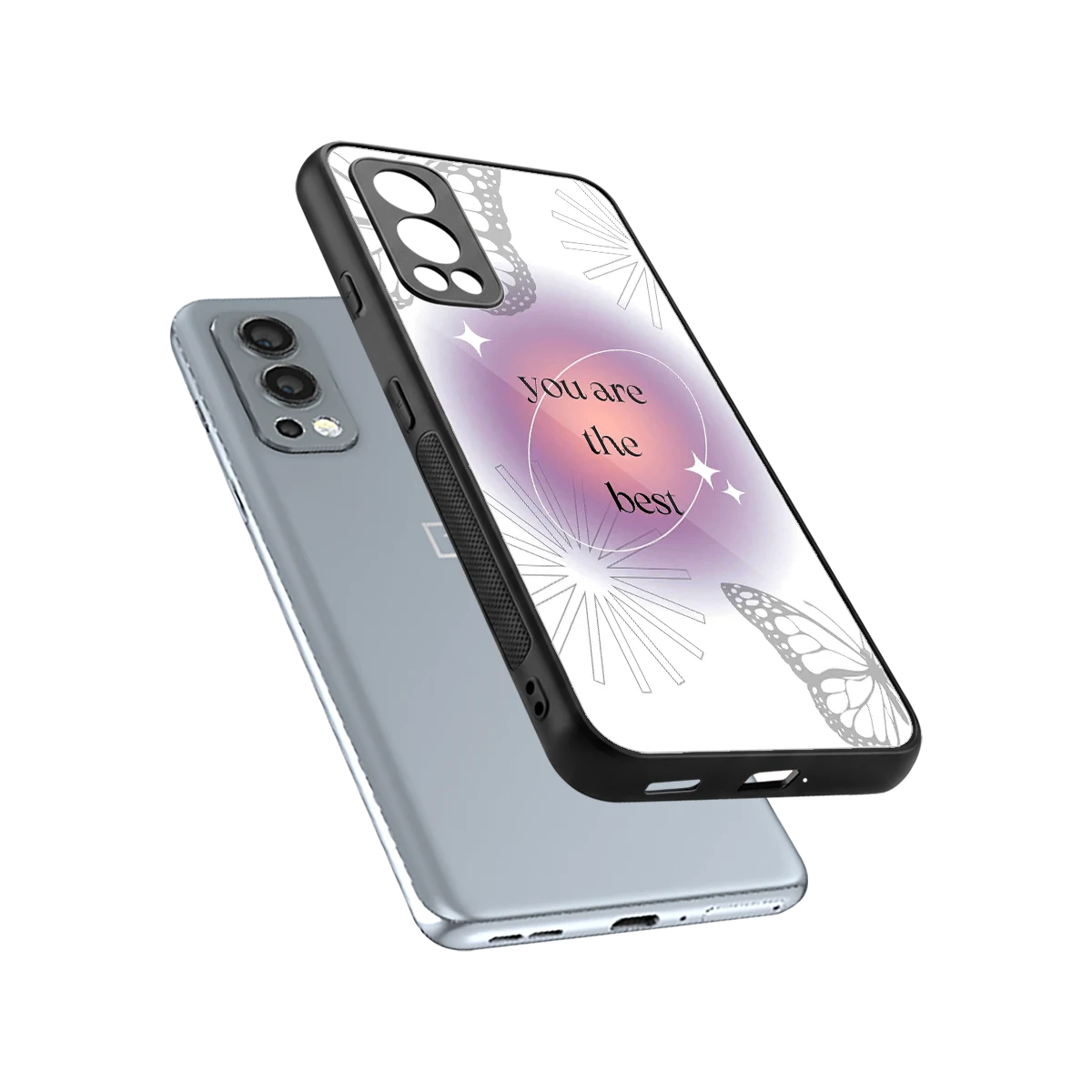 Star Power sleek oneplus nord 2 cover with tempered glass back and TPU edges