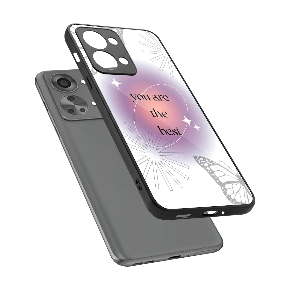 Star Power sleek oneplus nord 2t cover with tempered glass back and TPU edges