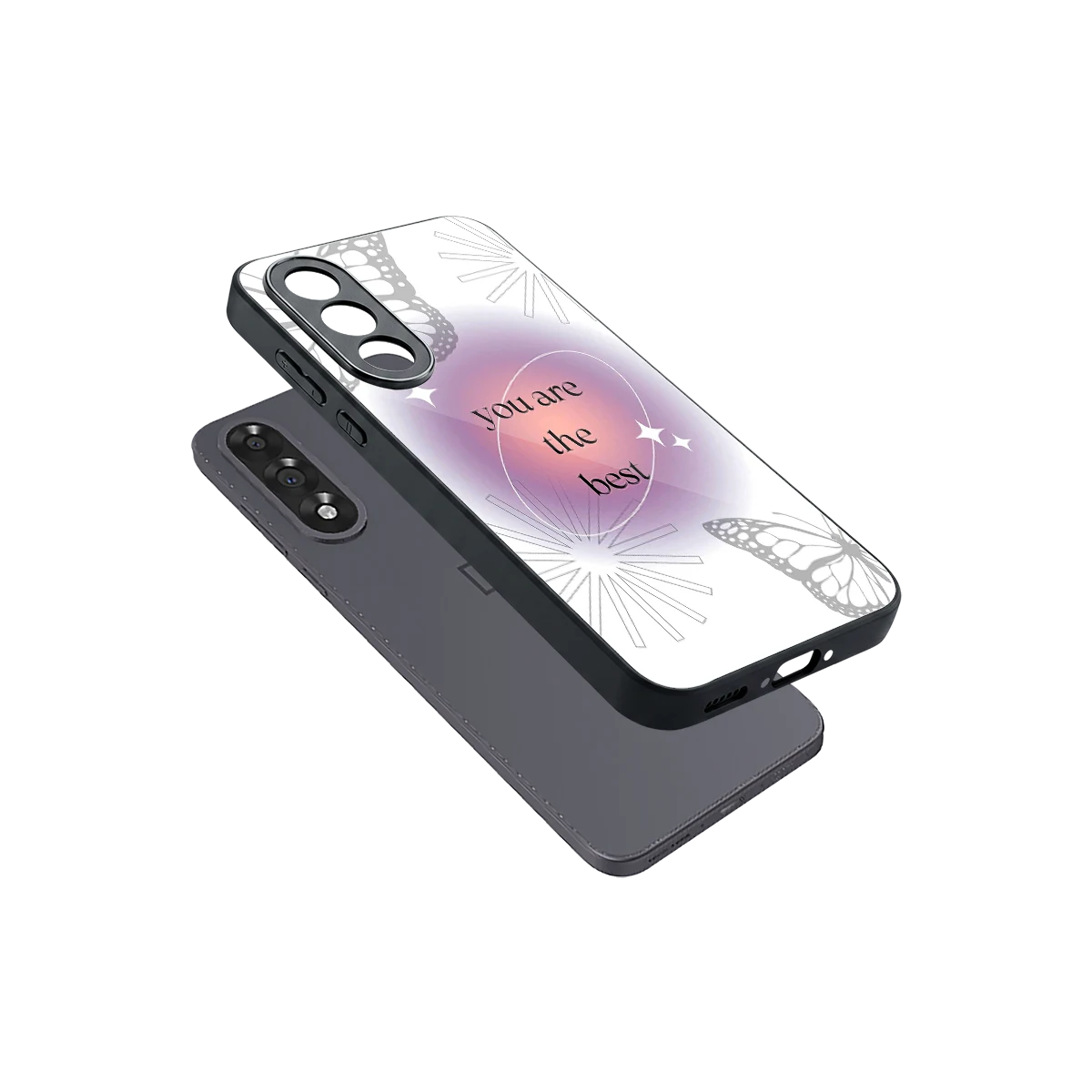 Star Power sleek oneplus nord 5 cover with tempered glass back and TPU edges