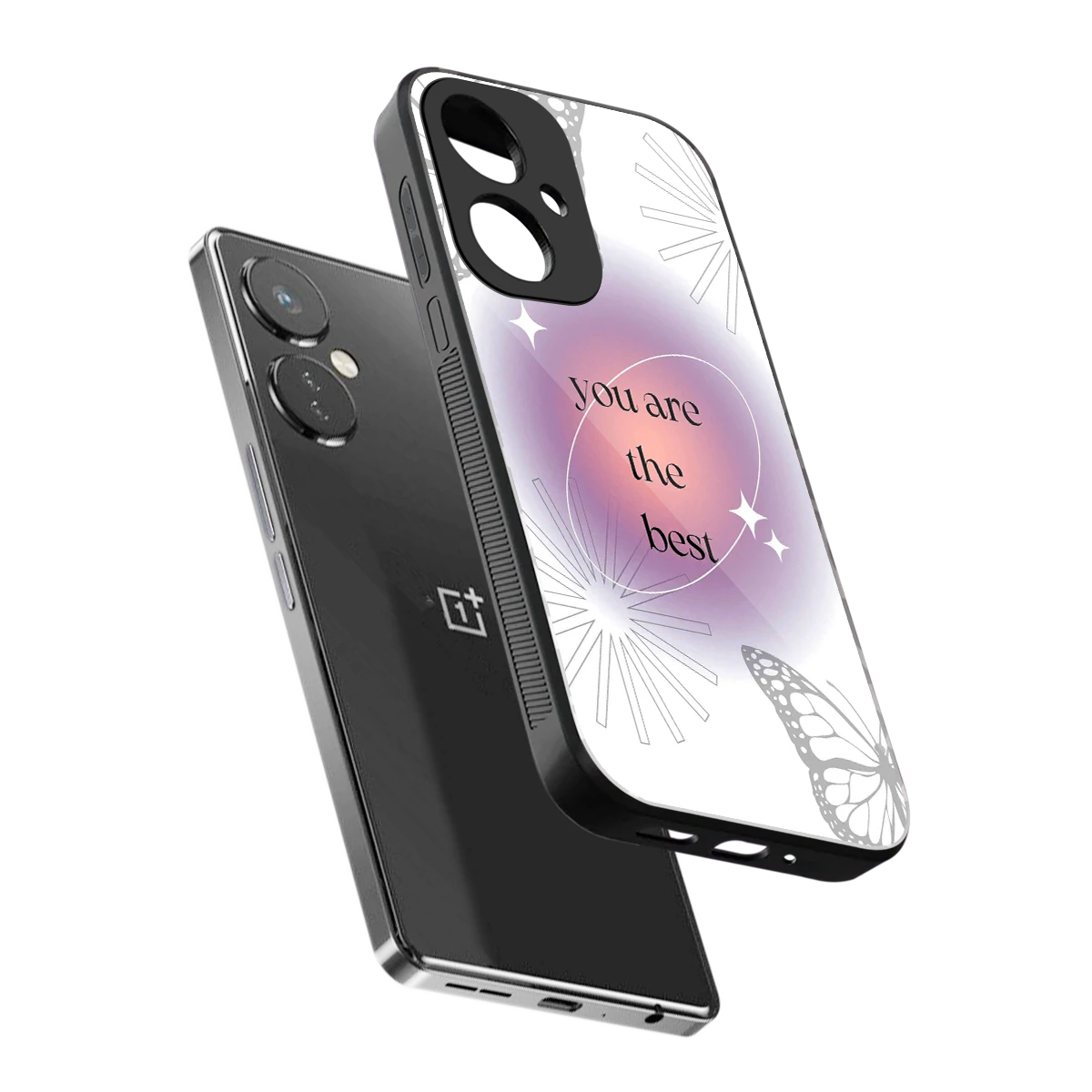 Star Power sleek oneplus nord ce 3 cover with tempered glass back and TPU edges